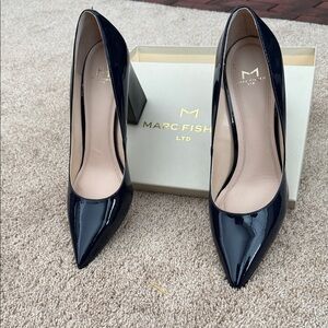 Marc Fisher Women's Dark Navy Patent Leather Pumps
